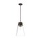 Z-Lite Wentworth 1 Light Pendant, Matte Black & Clear 2300P12-MB - alternate 4